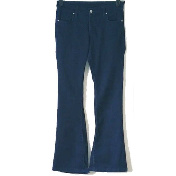 L.O.V. Mid Rise Lightweight Flare Jeans 28 Dark Blue Overdyed 29x32 - Picture 1 of 10